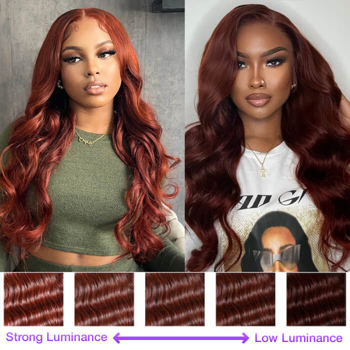 Reddish Brown 13x4 Lace Frontal & 8x5 Closure Wig Put On and Go