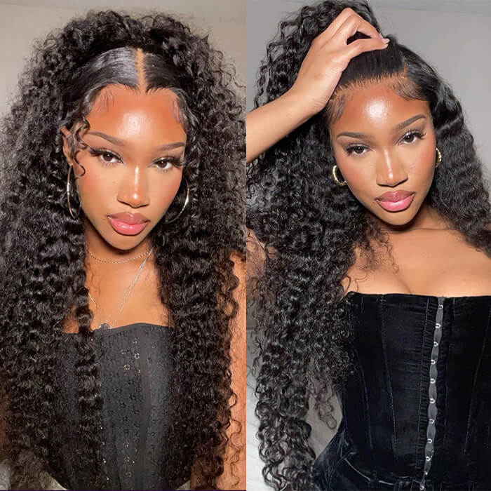 2Wigs 26inch] Kinky Straight & Deep Wave 3S Quick Intall Pre