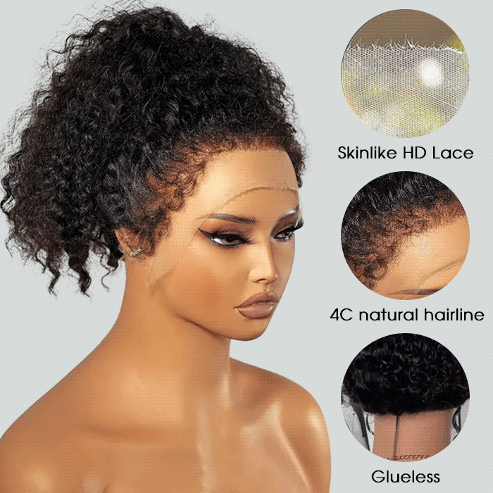 360 Glueless Lace Frontal Human Hair Wigs With Invisible Strap ...