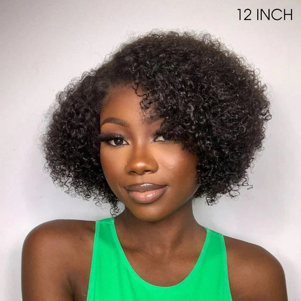 4C Edges Hairline Wig Kinky Curly 5x5 HD Lace Closure Wigs Human Hair With Curly Baby Hair Realistic Hairline