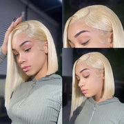 Short Bob Wigs For Girl 13*4 HD Lace Front Human Hair Wigs Pre Plucked