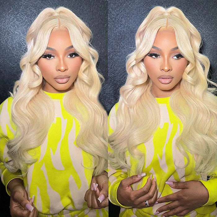 613 Blonde 13*6 Full Lace Frontal Body Wave Wigs with Pre