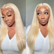 #613 Blonde Wig Glueless 5x5 HD Lace Closure Wig Blonde Human Hair Wigs 220% Density