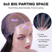 Glueless Ready & Go Wig Upgrade 8*5 Pre Cut HD Lace Closure Wigs #P1B/30 Balayage Highlight Color