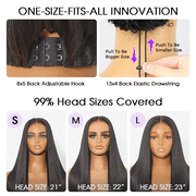 Put on go® Wigs Straight / Body Wave Blonde Highlight Glueless 8x5 Closure HD Lace Wig Pre-Cut Lace