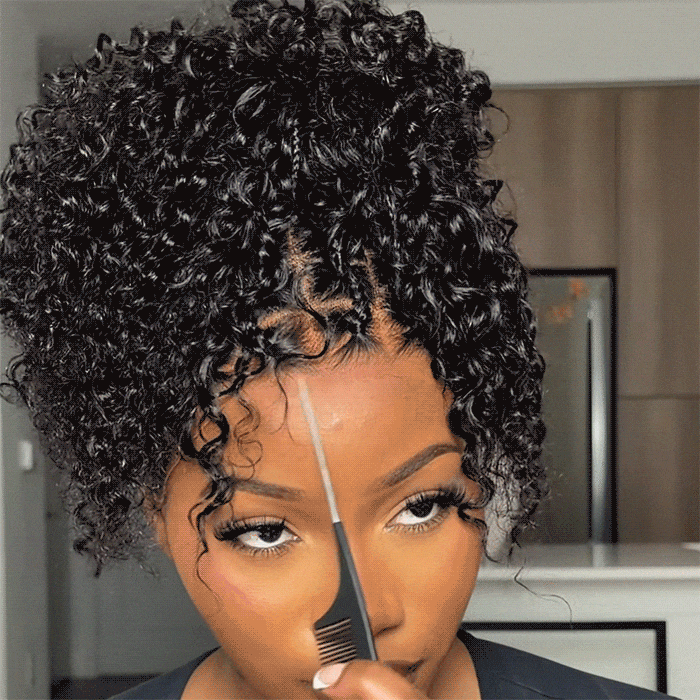 Knotless Boho Braided Curly Wigs Drawstring 13x6 Frontal HD Lace with Braided Human Hair Wig Pre-Cut Lace Glueless Wigs