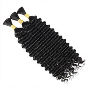 Deep Wave Bulk Hair For Boho Knotless Braiding 100% Human Hair