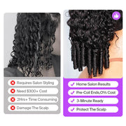 Burmese Curly with Finger Coil Ends Glueless 13x4 HD Lace Frontal Human Hair Wigs with Elastic Drawstring Friendly To All Heads