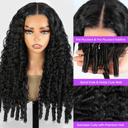New In Burmese Curly Human Hair Glueless 8x5 HD Lace Wig for Beginners Drawstring 13x6 HD Lace Frontal Wigs