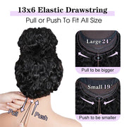 Pre-Braided Kinky Curly Human Hair Wigs 13x6 HD Lace Frontal Wig Pre Bleached For Women