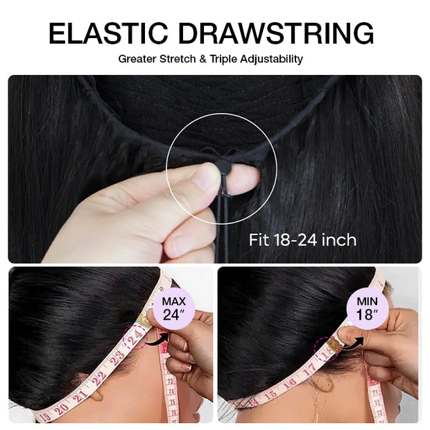 SKINLIKE HD Lace Frontal Wig 13x6 Ultra-Fitted Full Frontal Straight Human Hair Wigs With Pre Bleached Small Knots