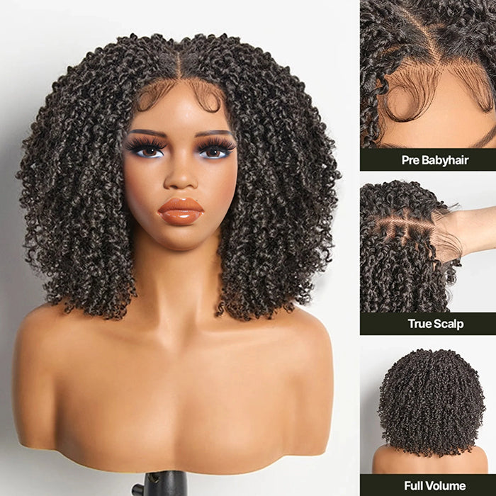 put on and go micro twist glueless human hair wig