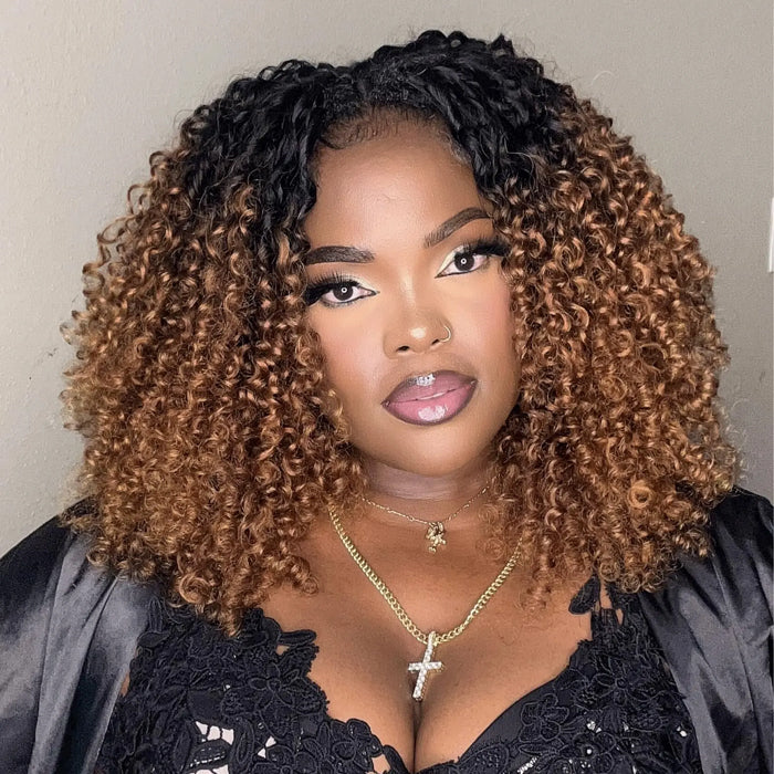 ombre brown feather crochet human hair extensions