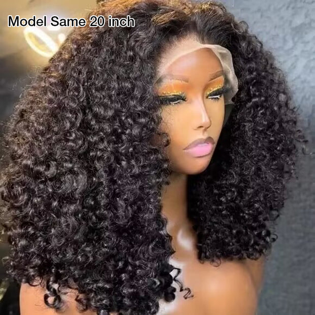 250% Density Popping Curly HD Lace Front Wigs Pre bleached Glueless Ready To Go Human Hair Wigs