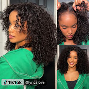 250% Density Popping Curly HD Lace Front Wigs Pre bleached Glueless Ready To Go Human Hair Wigs
