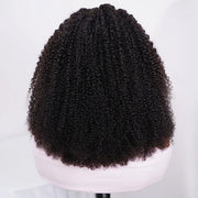 Pre-Braided Kinky Curly Human Hair Wigs 13x6 HD Lace Frontal Wig Pre Bleached For Women