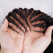 Pre-Braided Kinky Curly Human Hair Wigs 13x6 HD Lace Frontal Wig Pre Bleached For Women