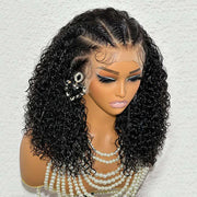 Pre Braided Curly Wig Glueless13x6 Full HD Lace Frontal Wigs With Pre Bleached Knots Ready & Go Wigs
