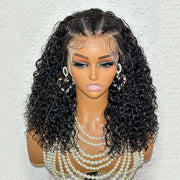 Pre Braided Curly Wig Glueless13x6 Full HD Lace Frontal Wigs With Pre Bleached Knots Ready & Go Wigs