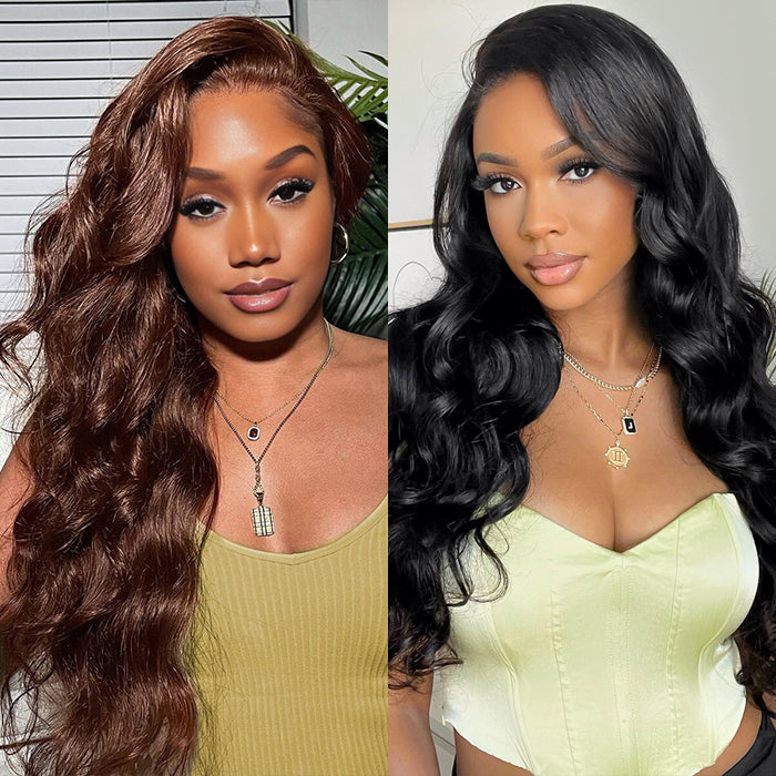 Pre Cut 8x5 HD Lace Body Wave Wear Go Glueless Wig Pre Bleached Knots Ship In 24H