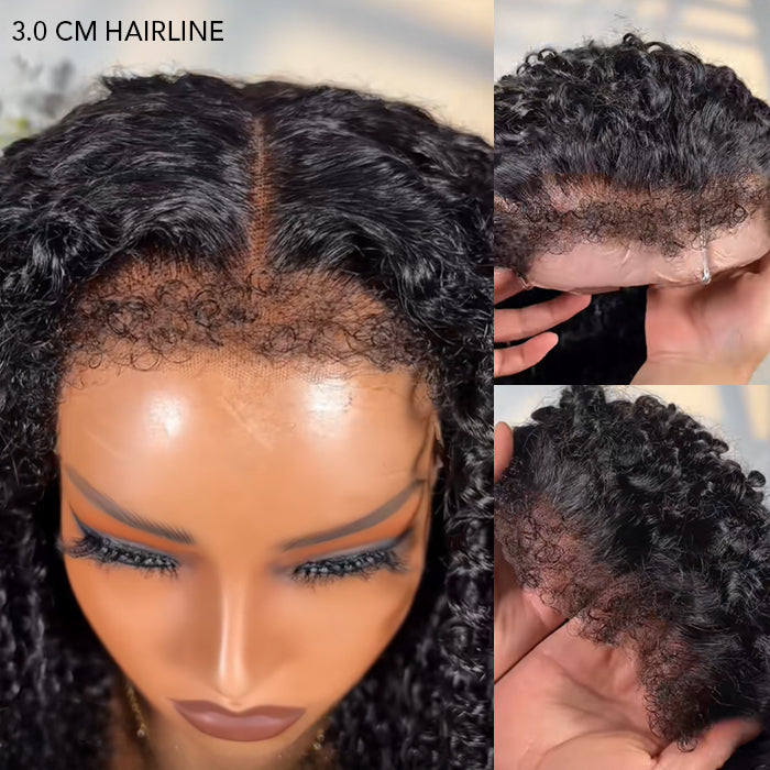 Spiral Curly Human Hair Wig with 4C Edge Hairline Glueless 13x4 13x6 360 HD Lace Frontal Wigs For Women 220% Density