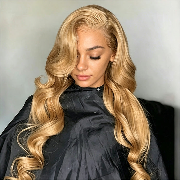Body Wave #27 Colored HD Lace Human Hair Wigs For Women Honey Blonde 13*4 13*6 Lace Frontal Wigs