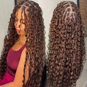 Deep Wave Colored Bulk Hair 100% Human Hair Extensions Bulk for Boho Knotless Braiding