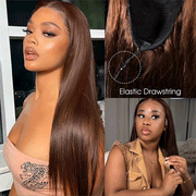 #4 Chocolate Brown 13x4 HD Lace Front Wigs Human Hair Wigs For Women Pre Plucked