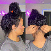 Kinky Edges Glueless 360 Full Lace Frontal Curly Wigs With Invisi-String Affordable Snug Fit Human Hair Wigs Lace Parting Anywhere