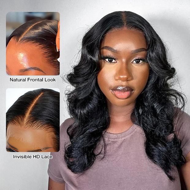 2 Wigs Set | Body Wave 13x4 HD Lace Frontal Wig & #4 Brown 5x5 HD Lace Bob Wig