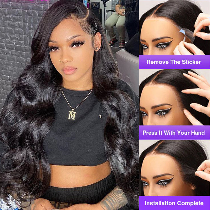 Ear To Ear 13x4 HD Lace Front Straight Wig Pre Cut & Plucked & Bleached Real Glueless Wig
