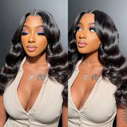 24''=$159 Glueless Body Wave Wig 8x5 Closure HD Lace Wig Human Hair Pre Cut & Plucked & Bleached