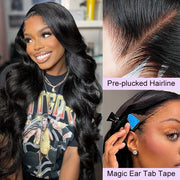 Glueless Loose Body Wave Pre Cut 13x6 Frontal HD Lace Human Hair Wigs Beginner Friendly