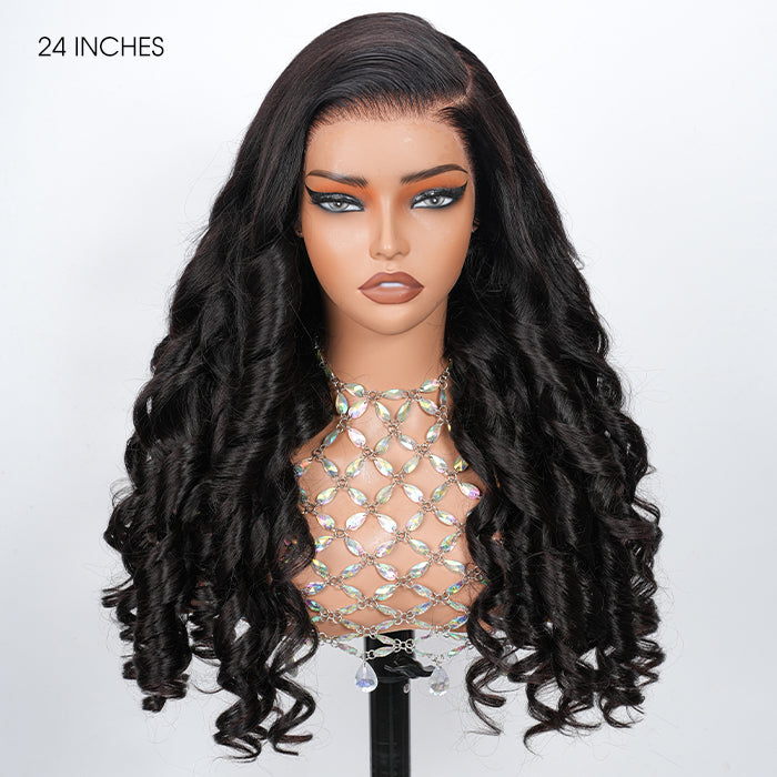 13x6 Loose Body Wave Frontal Wig Glueless HD Lace Human Hair Pre Everything Wigs 220% Density
