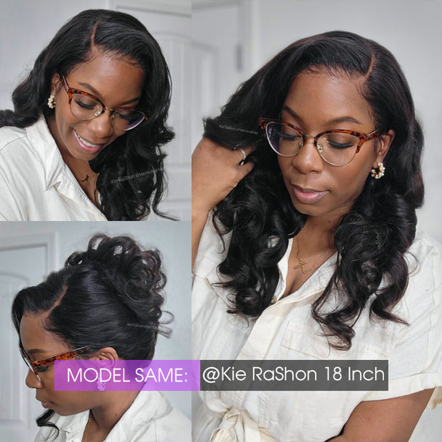 Glueless Loose Body Wave Pre Cut 13x6 Frontal HD Lace Human Hair Wigs Beginner Friendly