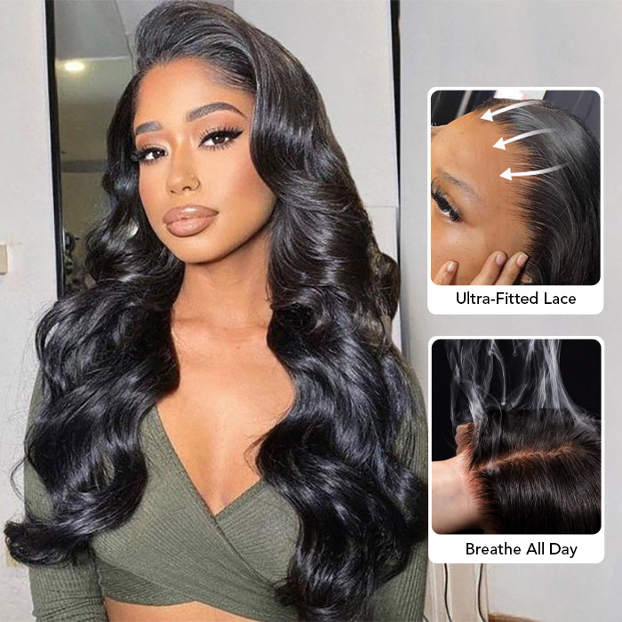 Skin Melt HD Lace Wigs Body Wave 13*4 Lace Front Wigs Human Hair Real Transparent Lace