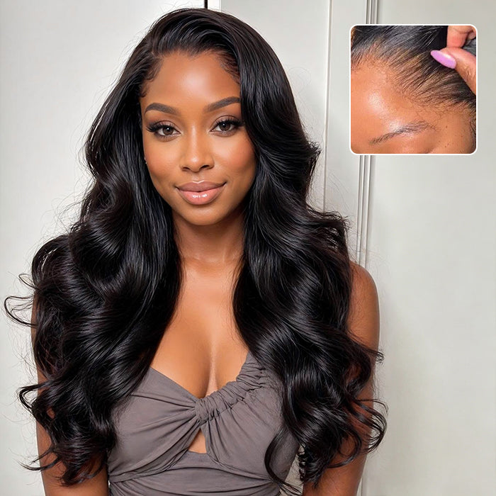 13x6 Loose Body Wave Frontal Wig Glueless HD Lace Human Hair Pre Everything Wigs 220% Density