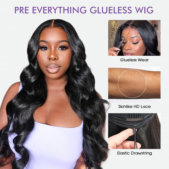 13x6 Loose Body Wave Frontal Wig Glueless HD Lace Human Hair Pre Everything Wigs 220% Density