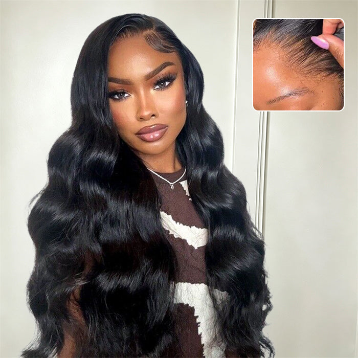 13x6 Loose Body Wave Frontal Wig Glueless HD Lace Human Hair Pre Everything Wigs 220% Density