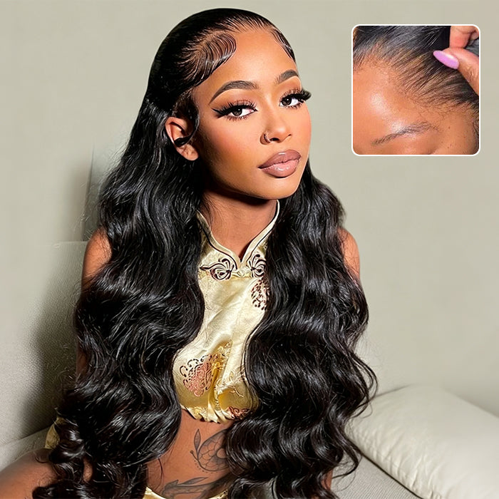 13x6 Loose Body Wave Frontal Wig Glueless HD Lace Human Hair Pre Everything Wigs 220% Density