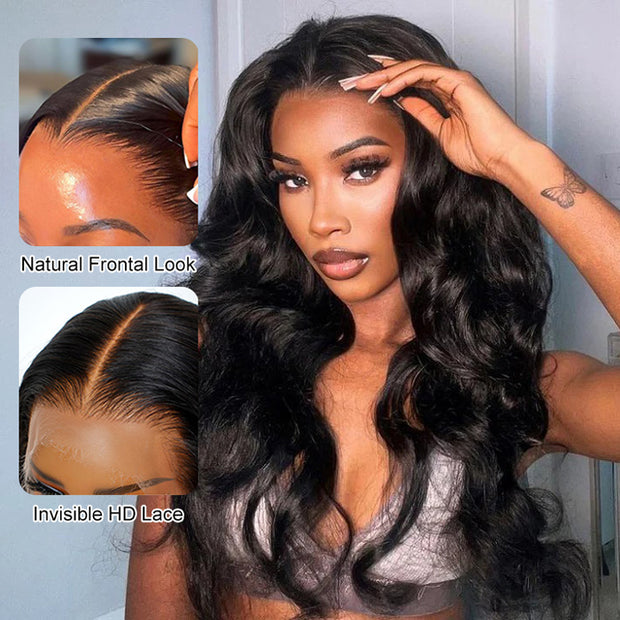 2 Wigs Set | #4 Brown Body Wave 13x4 HD Lace Frontal Wig & 8x5 HD Lace Bleached Knots Glueless Wig