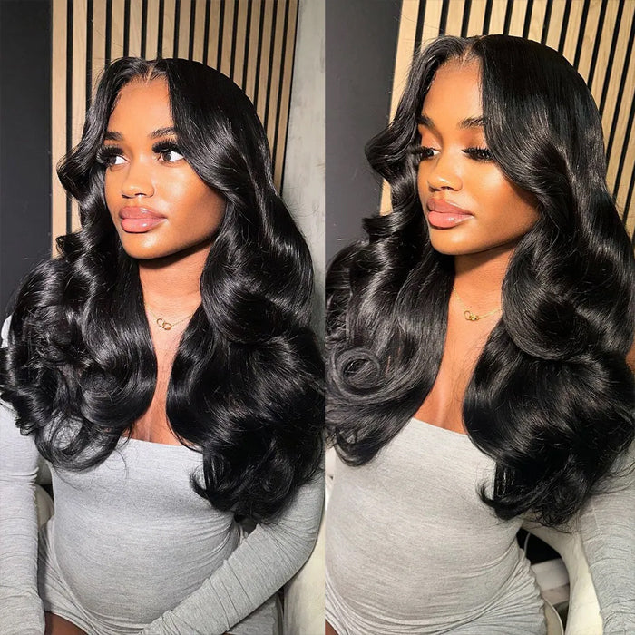 250% Density Body Wave Glueless Ear-to-ear 13x6 HD Lace Front Wig Pre-Cut Lace Flexi-Fit Drawstring Cap