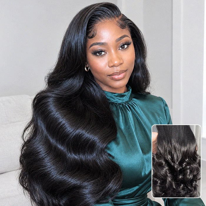 Skin Melt Body Wave 5x5 HD Lace Closure Wigs Pre-Plucked LaceClosure Human Hair Wig
