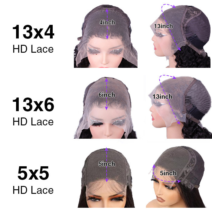 99J Burgundy Color C Part Wig 13x4 HD Lace Front Human Hair Wigs