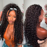 Free Wig Inside | 4C Curly Edges Invisi-String Snug Fit 360 Lace Frontal Curly Wigs Bleached Knots Pre Cut Lace Wigs