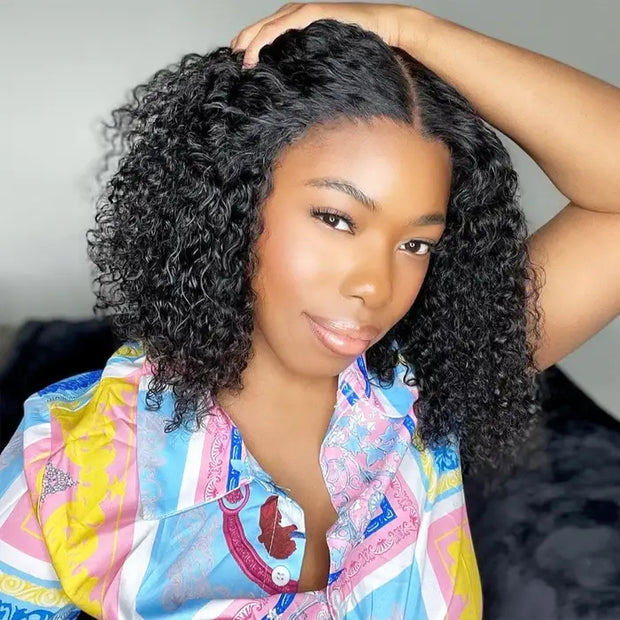 2 Wigs Set | Silky Straight 13x4 HD Lace Frontal Wig & Skin Melt HD Lace 5x5 Curly Bob Wig