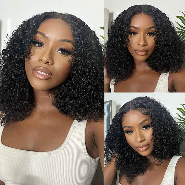 2 Wigs Set | Silky Straight 13x4 HD Lace Frontal Wig & Skin Melt HD Lace 5x5 Curly Bob Wig