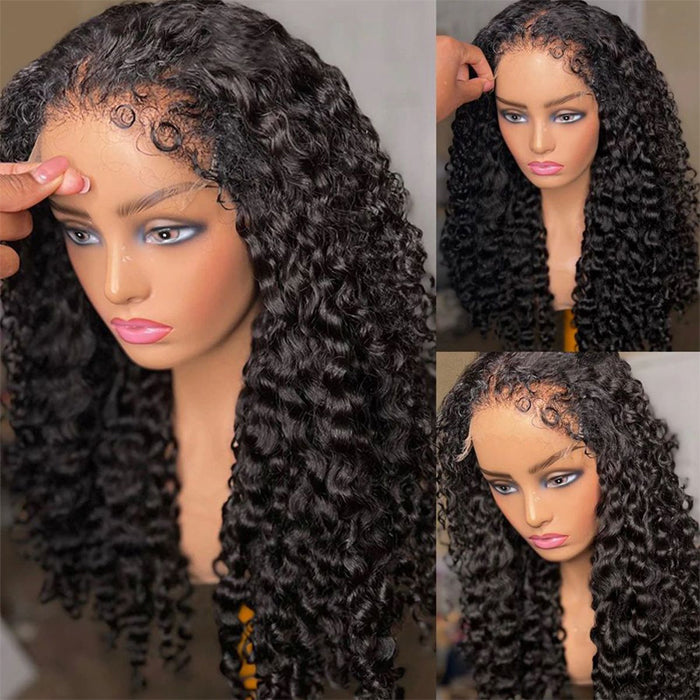 4C Edges Hairline Wig Deep Wave 8x5/13x6 HD Lace Front Wigs