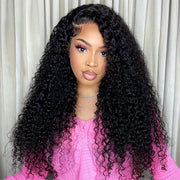 2 Wigs Set | Curly Hair 13x4 HD Lace Frontal Wig & #613 Blonde 5x5 HD Lace Bob Wig