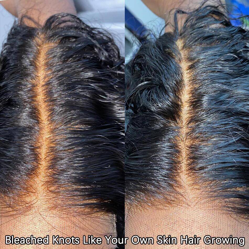 S M L Cap Size Glueless Curly 13*4 Frontal Wigs Human Hair HD Lace Pre Cut & Plucked & Bleached
